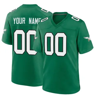 Men's Philadelphia Eagles Nike Black Alternate Custom Game Jersey