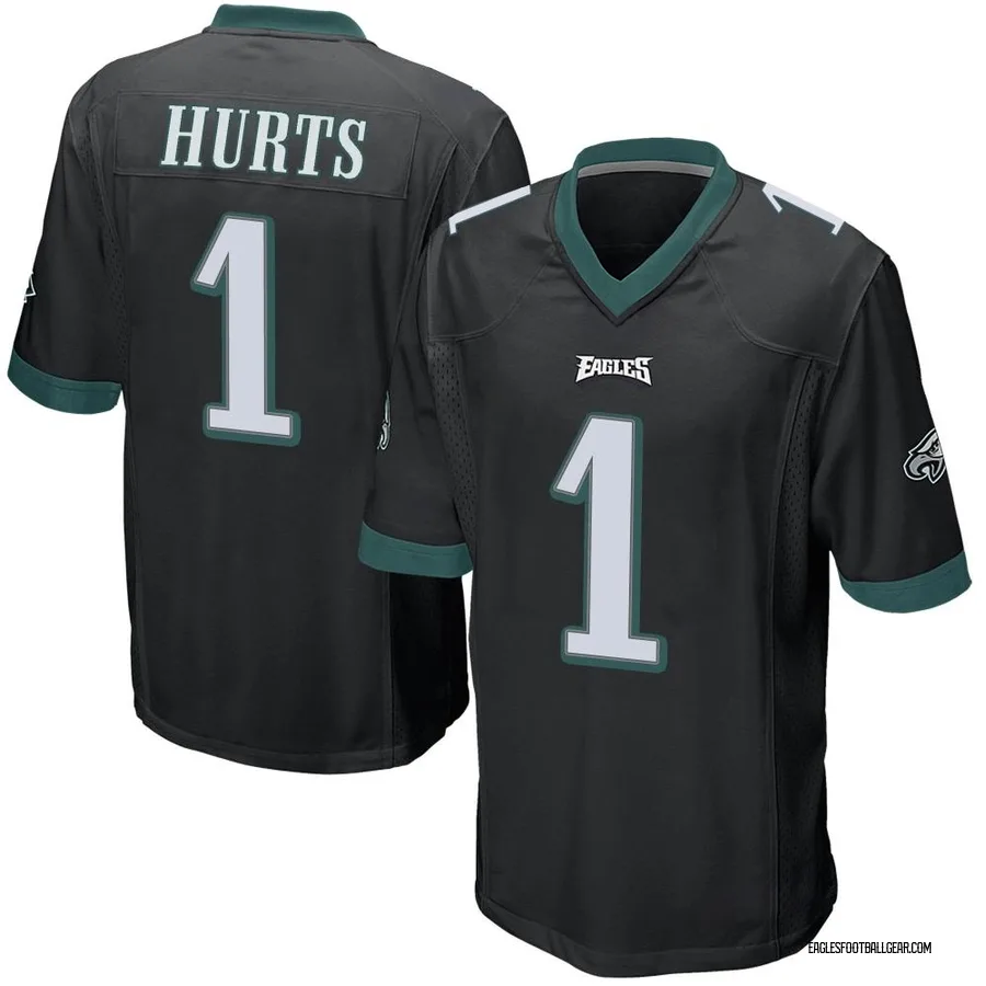 Jalen Hurts Philadelphia Eagles Men's Game Alternate Nike Jersey  Black