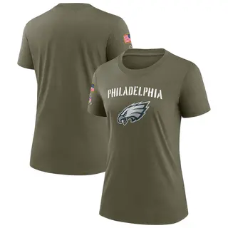 Moro Ojomo Philadelphia Eagles Youth Legend Olive Salute to Service  Sideline Long Sleeve T-Shirt